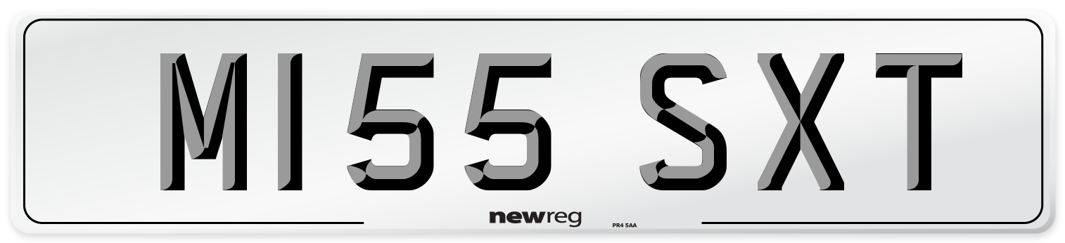 M155 SXT Number Plate from New Reg